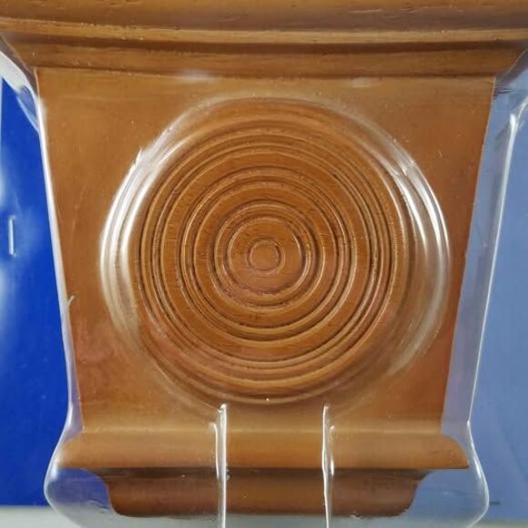 2 Lot Curtain Rod Hanger Sconce Historic Elegant Warm Oak Decorative Wood New - Picture 7 of 10